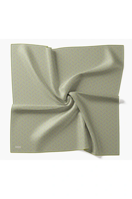 Silk Home Twill İpek Eşarp Mini Bouquet Mint Yeşil
