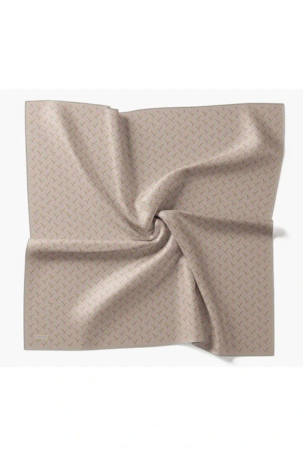 Silk Home Twill İpek Eşarp Mini Bouquet Açık Vizon
