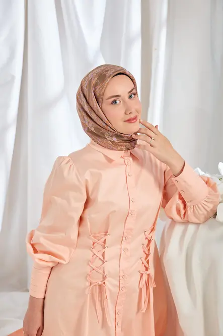 Silk Home Twill İpek Eşarp Ottoman Paisley Yeşil Kahve