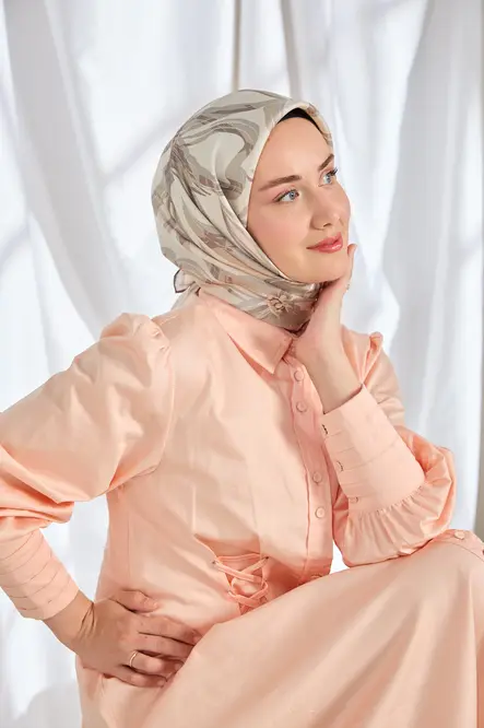 Silk Home Twill İpek Eşarp Bloom Taş