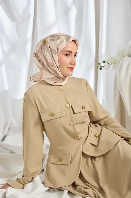 Silk Home Twill İpek Eşarp Bloom Pudra