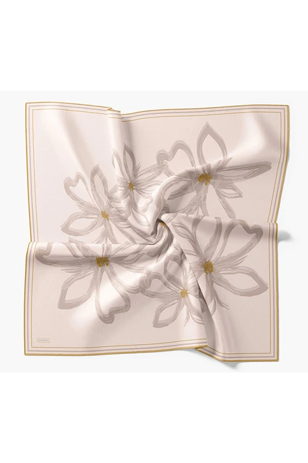 Silk Home Twill İpek Eşarp Bloom Pudra