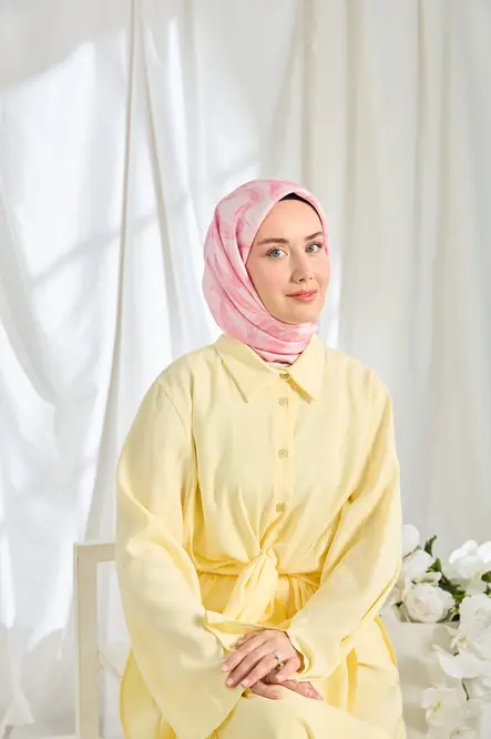 Silk Home Twill İpek Eşarp Bloom Pembe