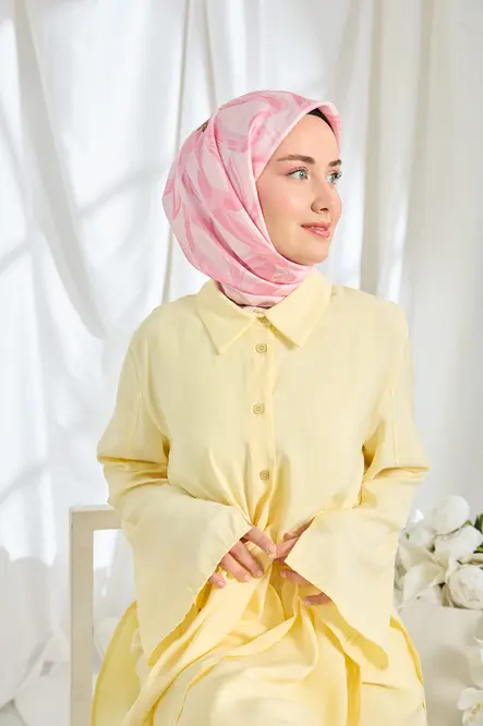 Silk Home Twill İpek Eşarp Bloom Pembe