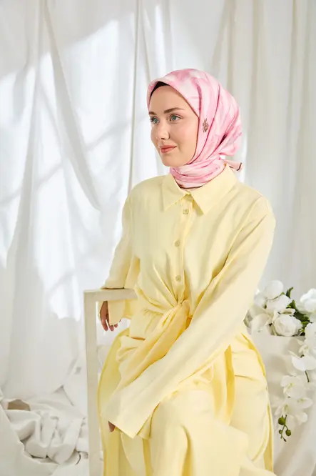 Silk Home Twill İpek Eşarp Bloom Pembe