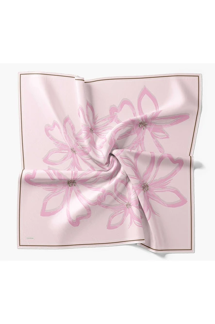 Silk Home Twill İpek Eşarp Bloom Pembe