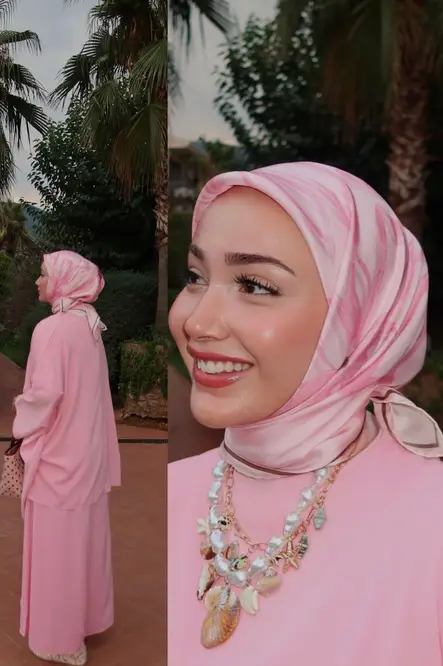Silk Home Twill İpek Eşarp Bloom Pembe