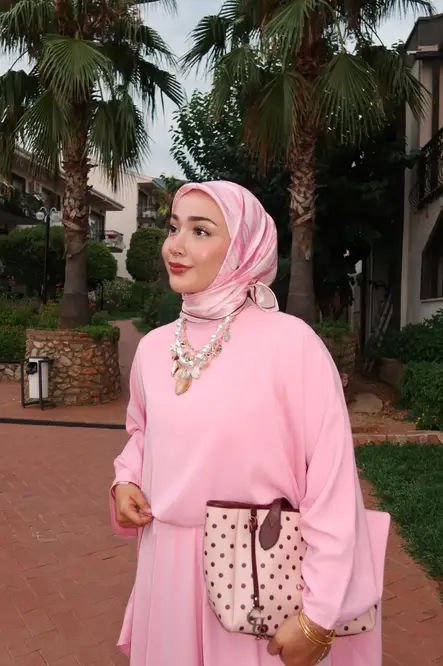 Silk Home Twill İpek Eşarp Bloom Pembe
