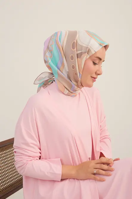 Silk Home Twill İpek Eşarp Retro Paisley Yavruağzı