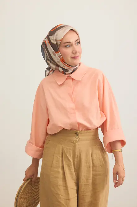 Silk Home Twill İpek Eşarp Retro Paisley Acı Kahve