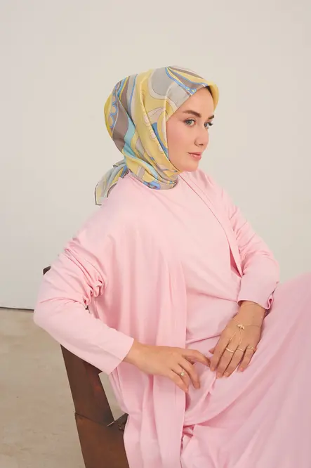 Silk Home Twill İpek Eşarp Retro Paisley Sarı