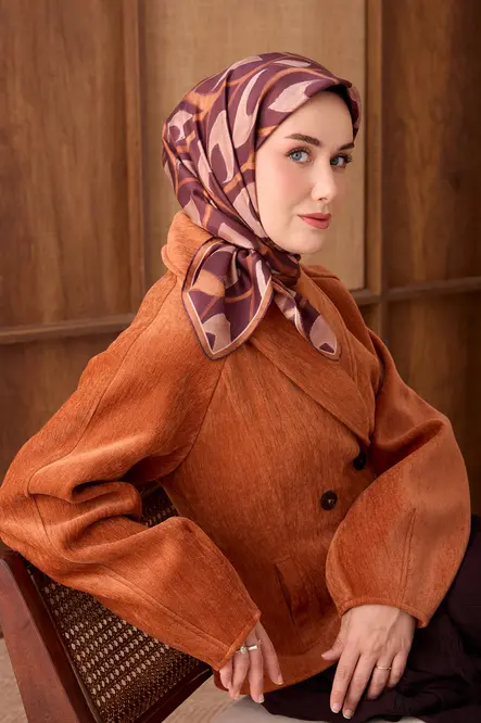 Silk Home Twill İpek Eşarp Aurelia Bordo