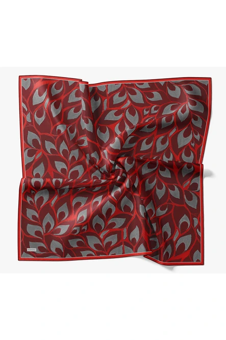 Silk Home Twill İpek Eşarp Aurelia Koyu Kırmızı