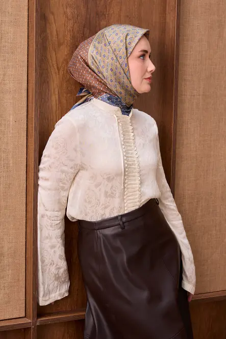 Silk Home Twill İpek Eşarp Mihenk Çikolata Kahve
