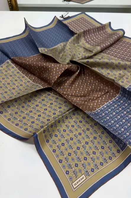 Silk Home Twill İpek Eşarp Mihenk Çikolata Kahve
