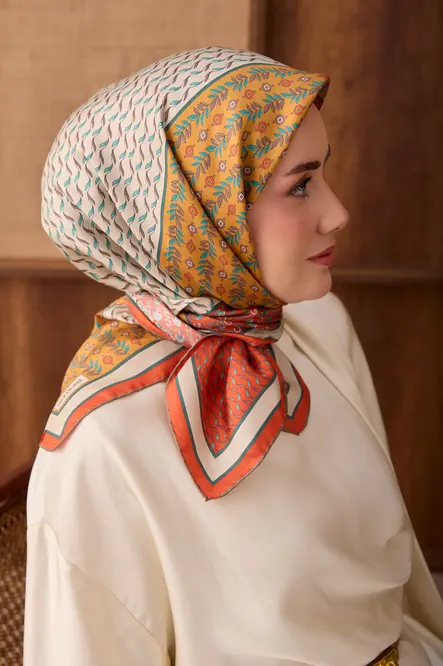 Silk Home Twill İpek Eşarp Mihenk Turuncu