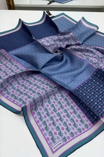 Silk Home Twill İpek Eşarp Mihenk Lacivert