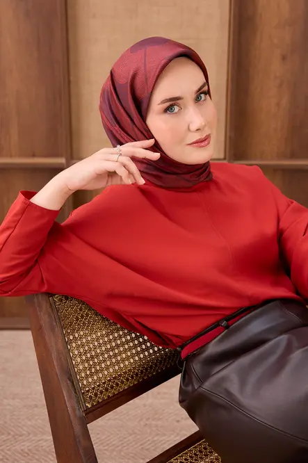 Silk Home Twill İpek Eşarp Vega Mürdüm