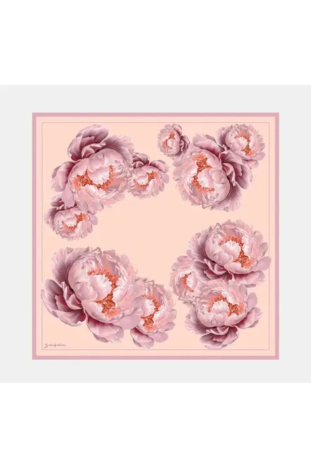 Zerafetim Twill İpek Eşarp Pudra, Pembe