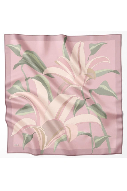 Belli Twill İpek Eşarp 4035-11 Pudra Pembe