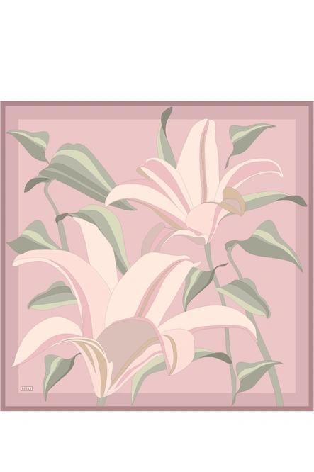 Belli Twill İpek Eşarp Pudra Pembe 4035-11