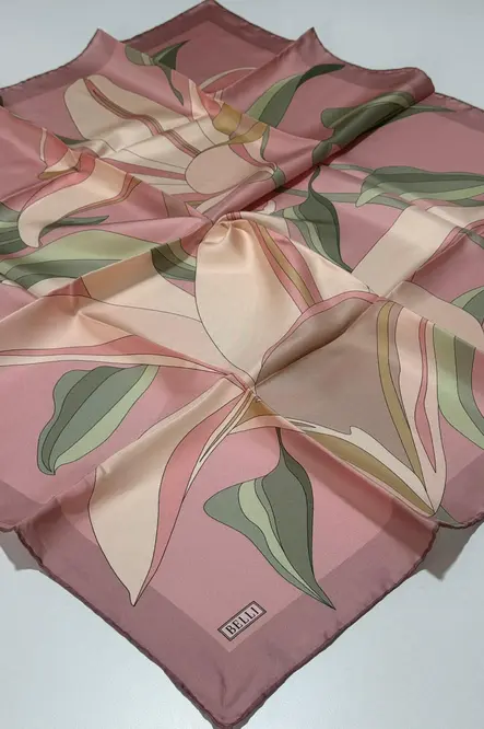 Belli Twill İpek Eşarp 4035-11 Pudra Pembe