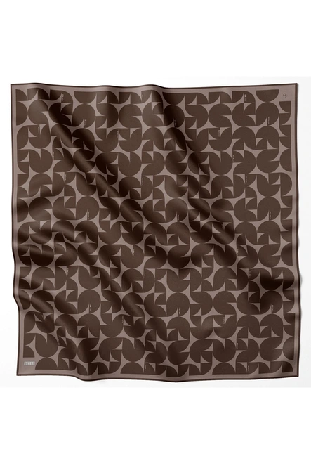 Belli Twill İpek Eşarp Acı Kahve