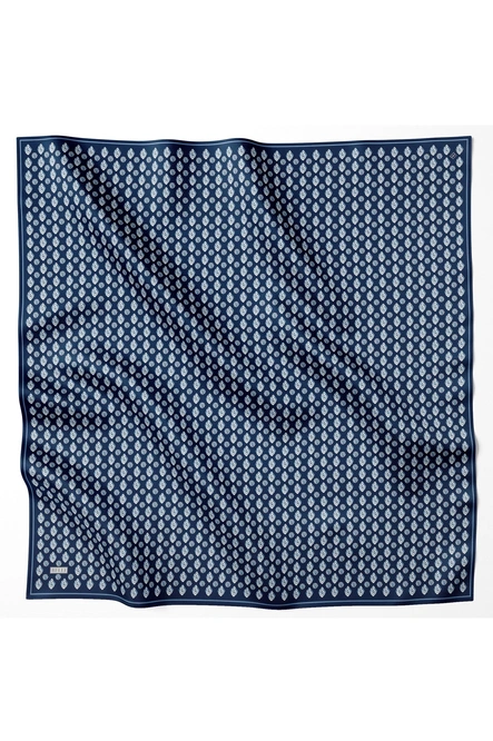Belli Twill İpek Eşarp Lacivert