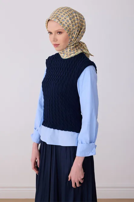 Belli Twill İpek Eşarp Limoni Sarı