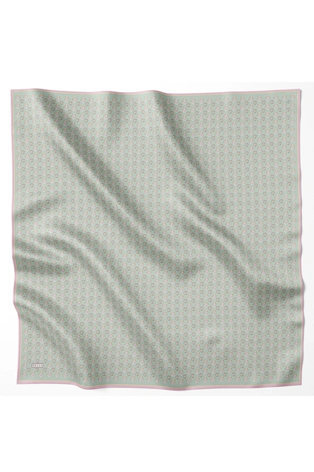 Belli Twill İpek Eşarp Mint Yeşil