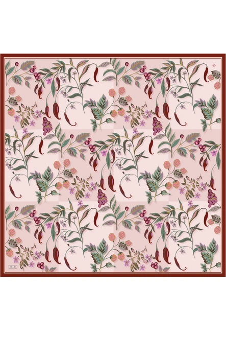 Belli Twill İpek Eşarp Pembe