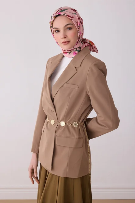 Belli Twill İpek Eşarp Pembe