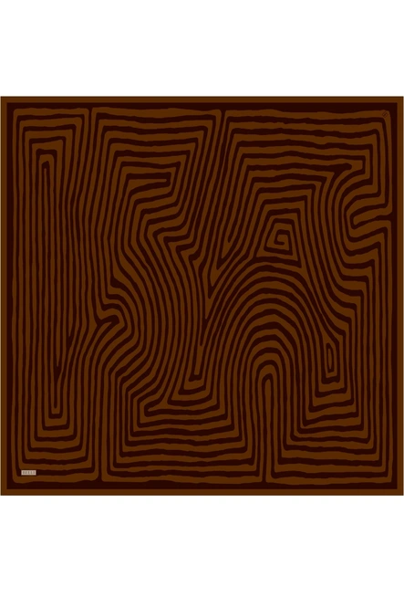 Belli Twill İpek Eşarp 4325-31 Acı Kahve, Kahverengi