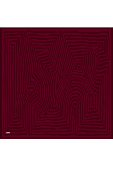 Belli Twill İpek Eşarp 4325-51 Bordo, Kırmızı