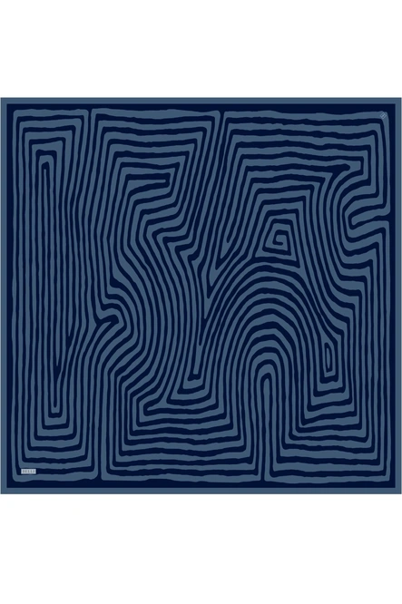 Belli Twill İpek Eşarp 4325-52 Lacivert