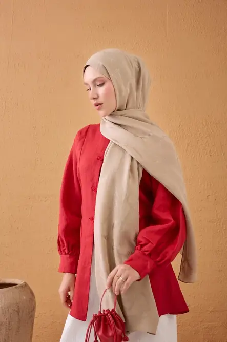 Silk Home Naia Pamuk Şal Halat Bej