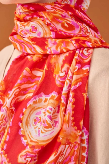Silk Home Riva Şal Tencel Paisley Narçiçeği