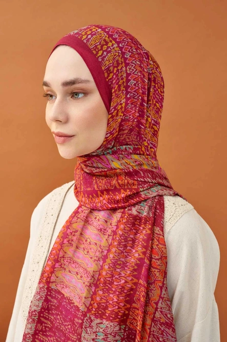 Silk Home Riva Şal Tencel Terra Koyu Pembe