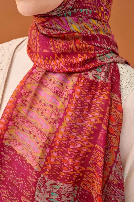 Silk Home Riva Şal Tencel Terra Koyu Pembe
