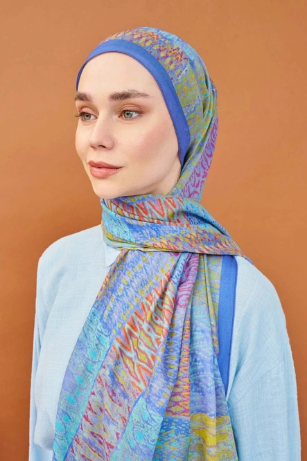 Silk Home Riva Şal Tencel Terra Mavi