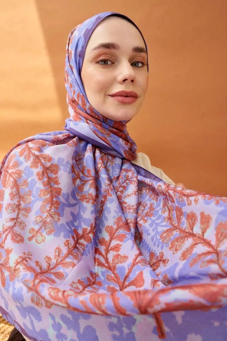 Silk Home Riva Şal Tencel Spring Blossoms Mor