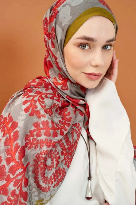 Silk Home Riva Şal Tencel Spring Blossoms Kırmızı