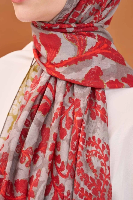 Silk Home Riva Şal Tencel Spring Blossoms Kırmızı