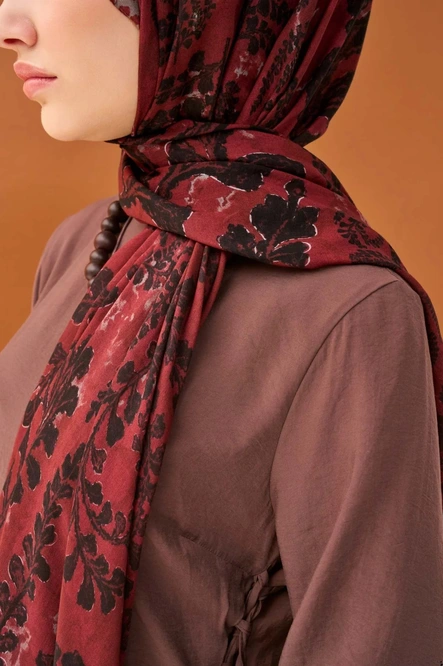Silk Home Riva Şal Tencel Spring Blossoms Bordo