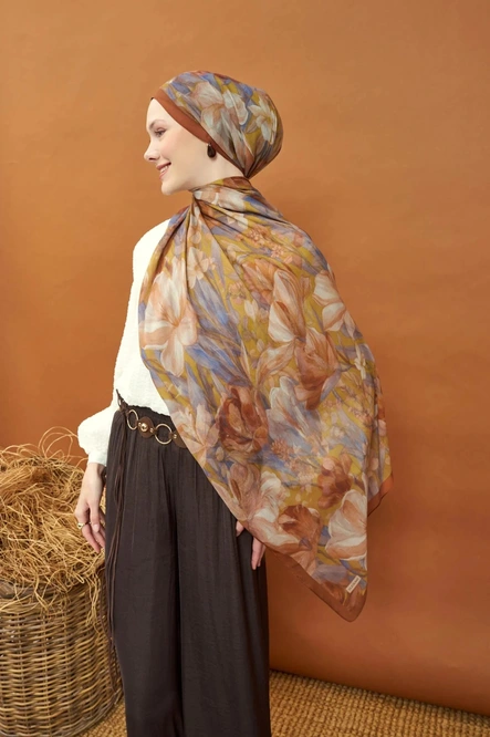 Silk Home Riva Şal Tencel Wild Flower Hardal Sarısı