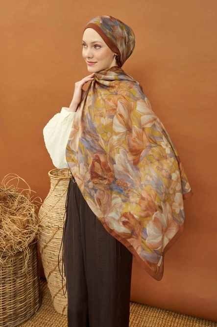 Silk Home Riva Şal Tencel Wild Flower Hardal Sarısı