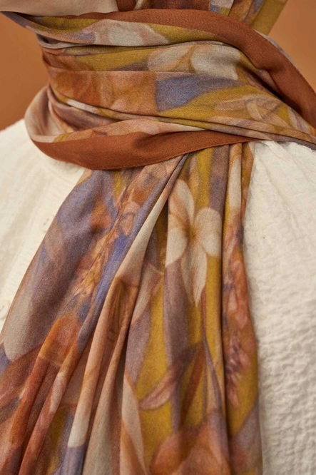 Silk Home Riva Şal Tencel Wild Flower Hardal Sarısı