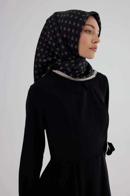 İpekhan Twill İpek Eşarp 53005 Siyah