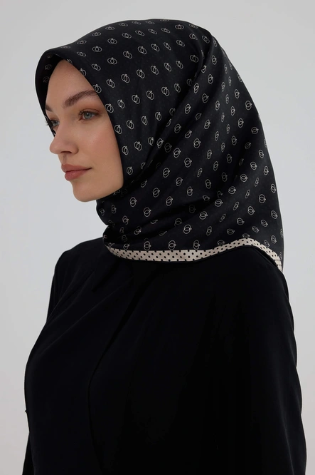 İpekhan Twill İpek Eşarp 53005 Siyah