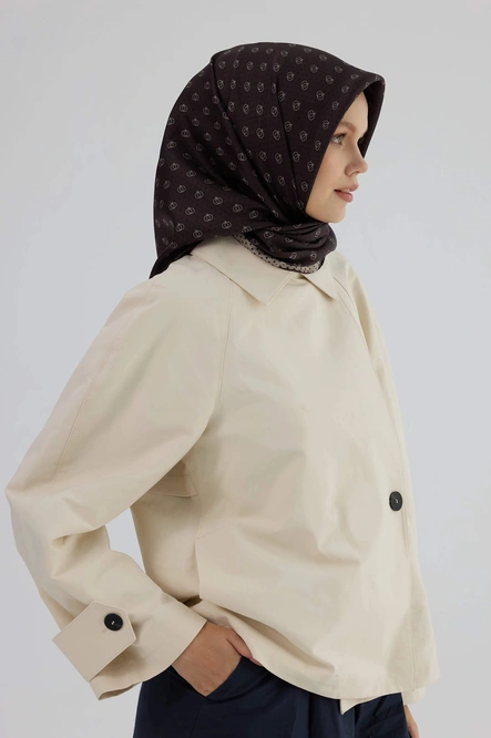 İpekhan Twill İpek Eşarp 53005 Acı Kahve